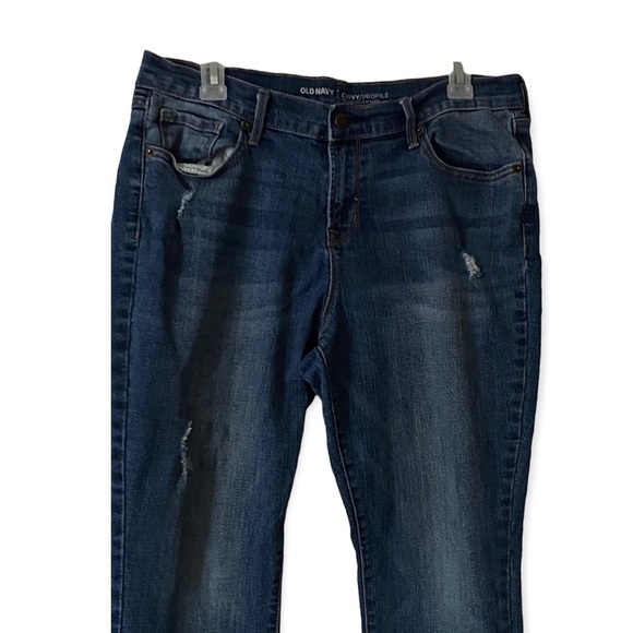 Old Navy Curvy Mid Rise Jeans Size 12 Short Women’s Has Some Distressed - Picture 7 of 7